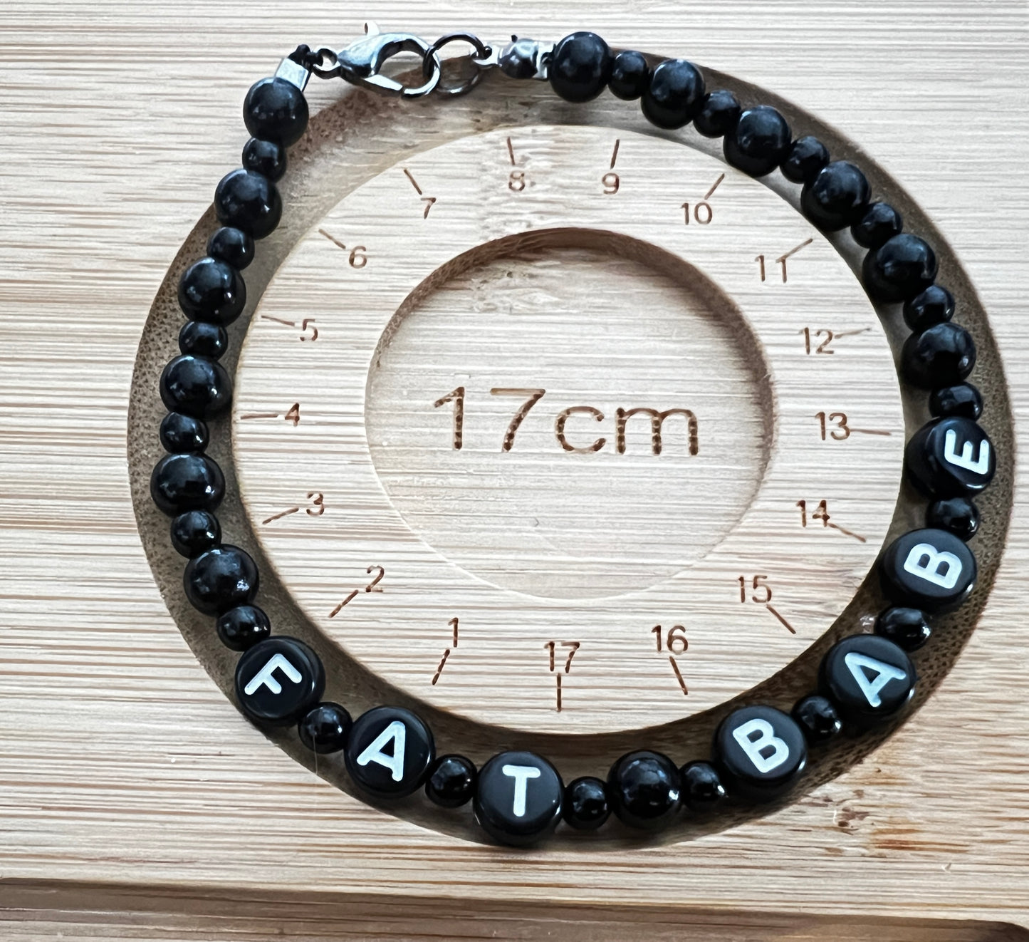 FAT BABE - Armband - schwarz/weiß