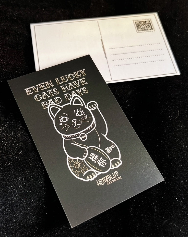 LUCKY CAT - Mini-Postkarte