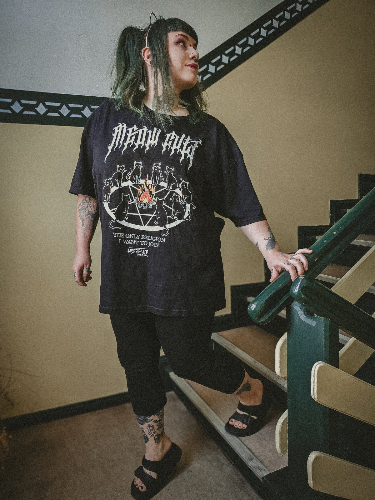 MEOW CULT - T-Shirt - schwarz