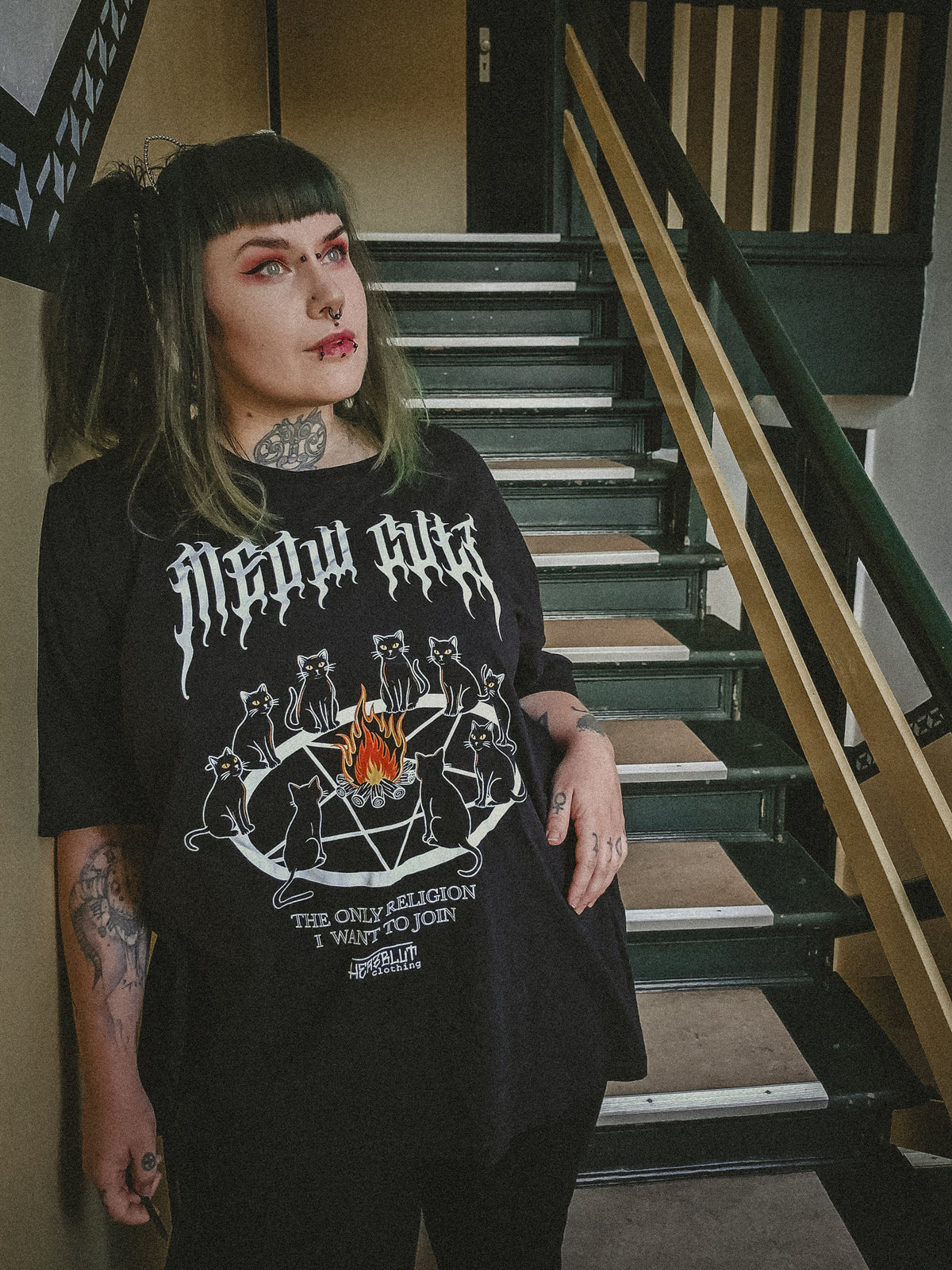 MEOW CULT - T-Shirt - schwarz