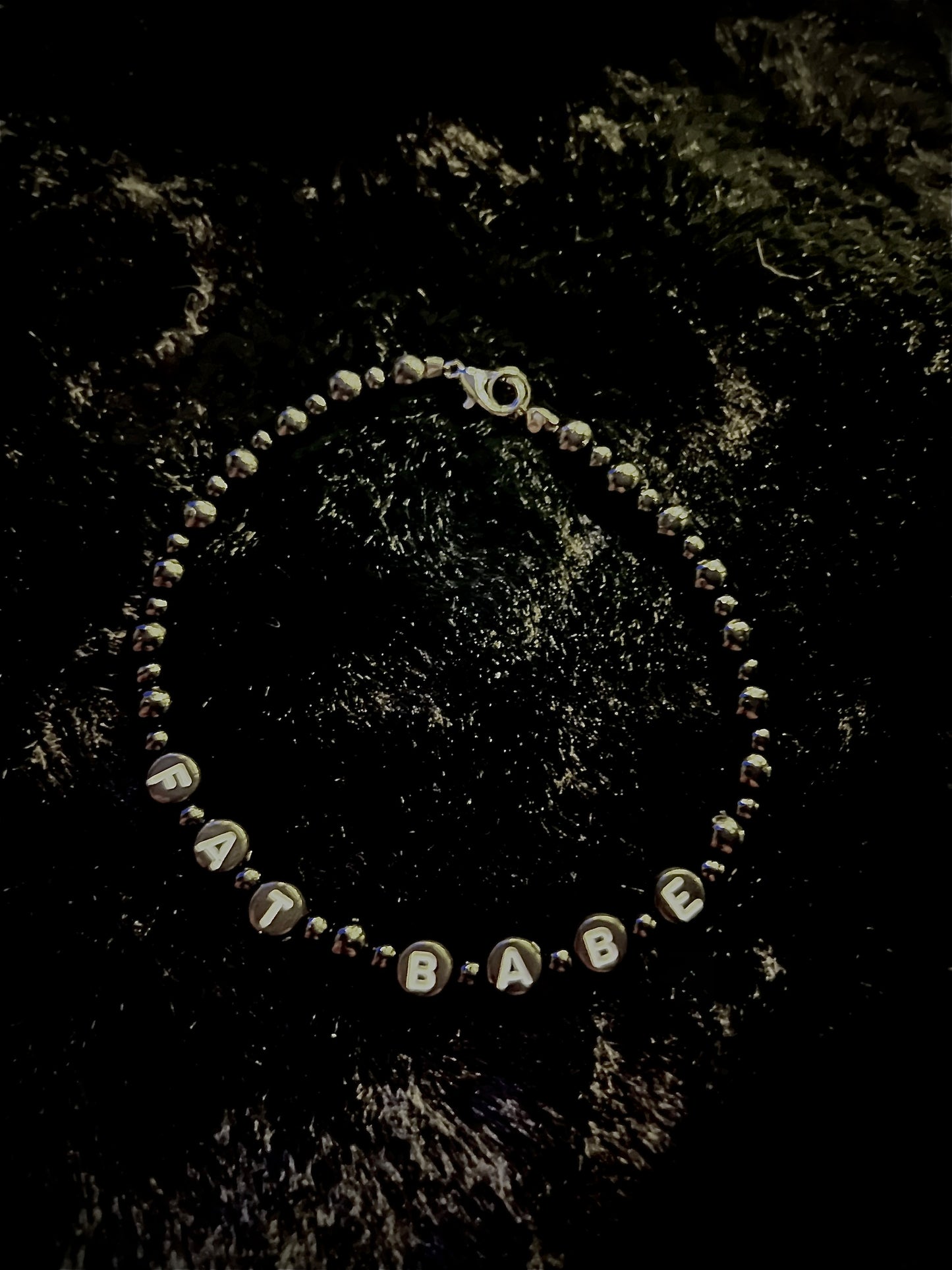 FAT BABE - Armband - schwarz/weiß