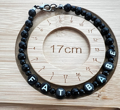 FAT BABE - Armband - schwarz/weiß