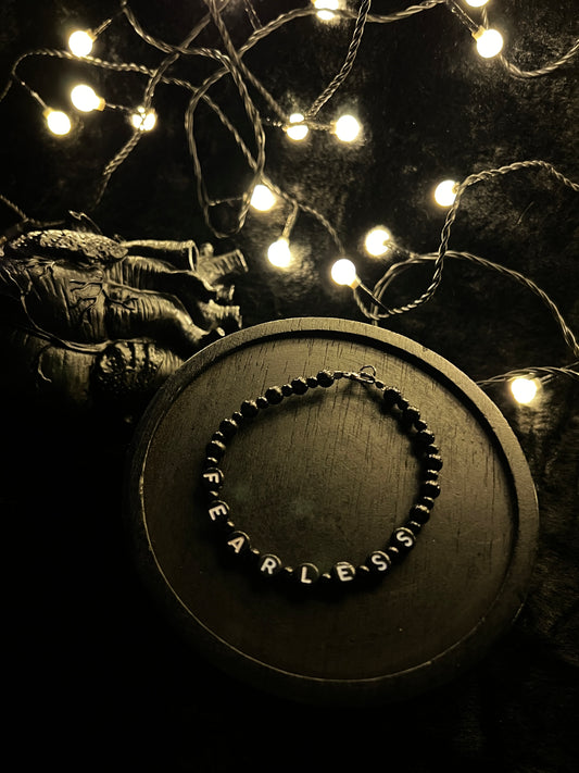 FEARLESS - Armband – schwarz/weiß