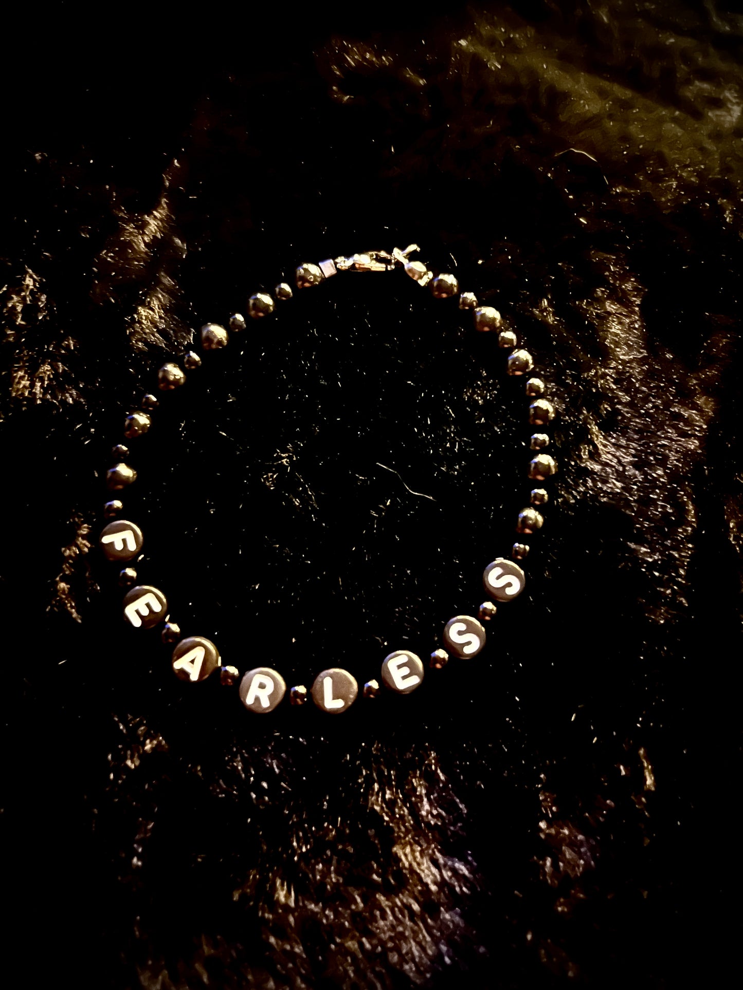 FEARLESS - Armband – schwarz/weiß