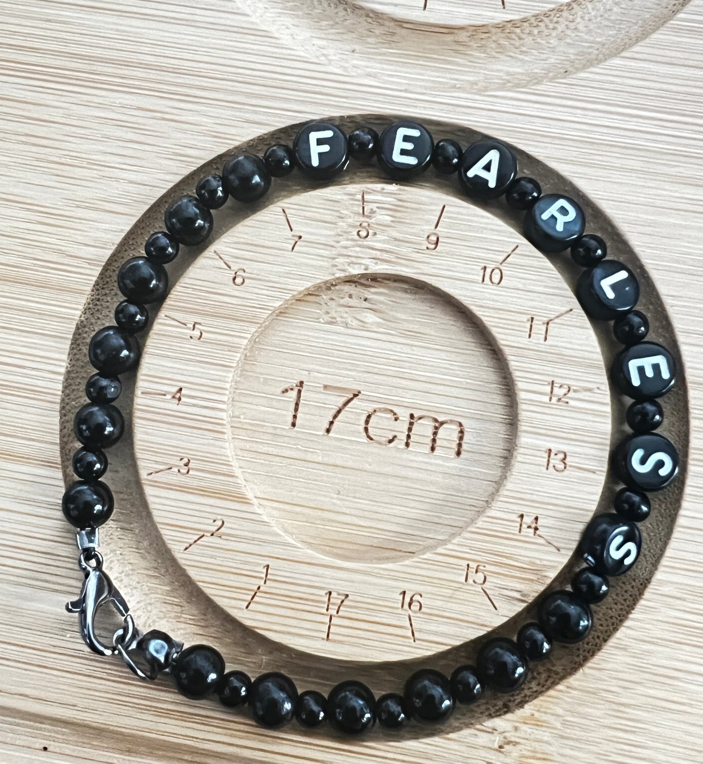 FEARLESS - Armband – schwarz/weiß