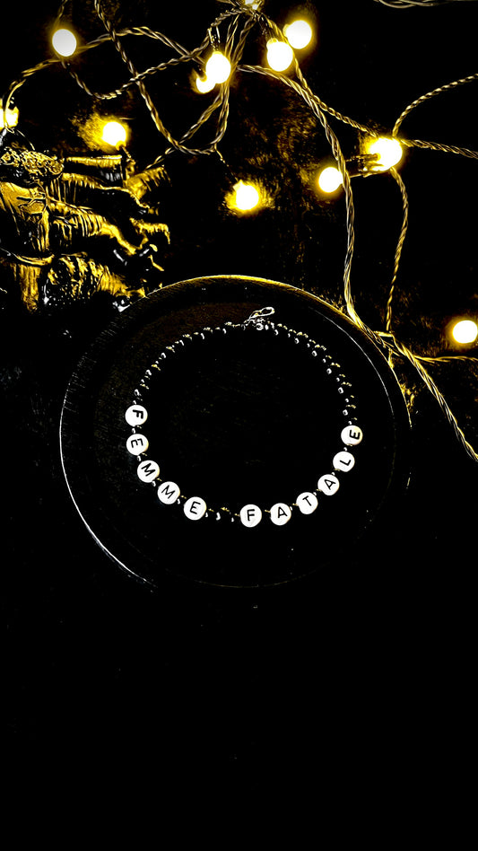 FEMME FATALE Armband - schwarz/weiß