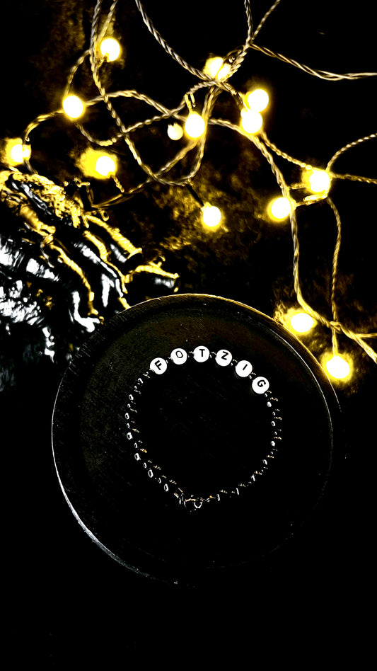 FOTZIG Armband - schwarz/weiß