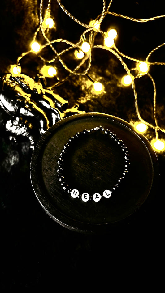HEAL - Armband - schwarz/weiß
