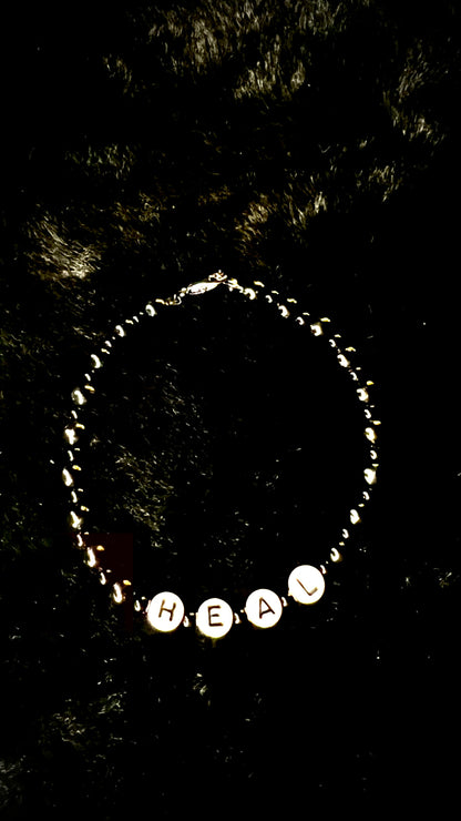 HEAL - Armband - schwarz/weiß