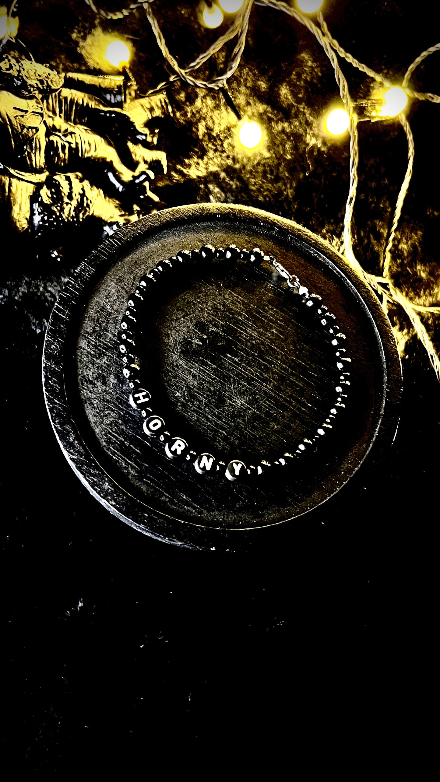 HORNY Armband - schwarz/weiß