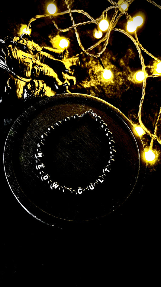 MEOW CULT Armband - schwarz/weiß