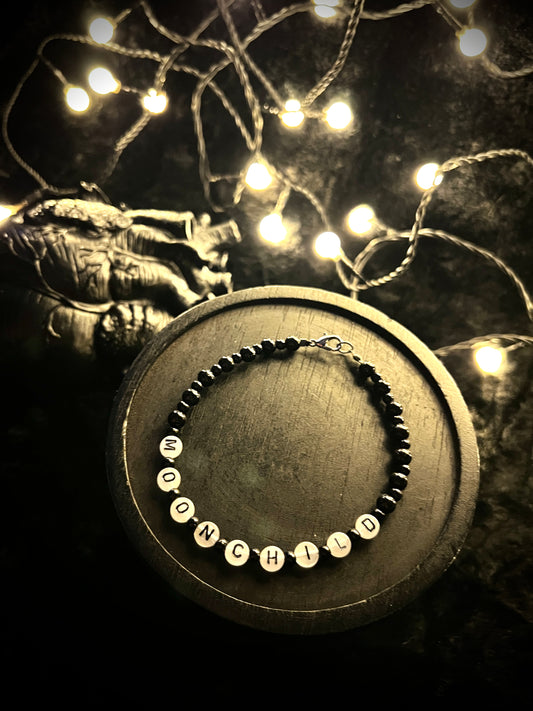 MOONCHILD Armband - schwarz/weiß (fluoreszierend)