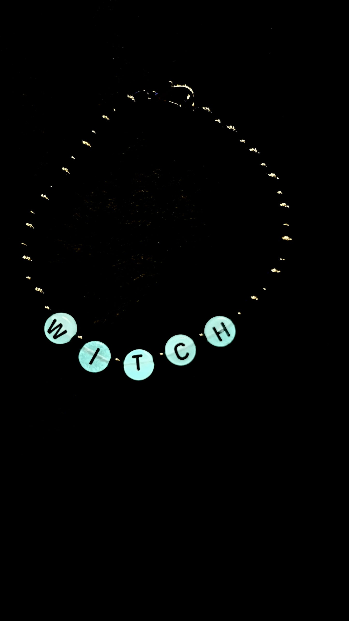 WITCH Armband - schwarz/weiß (fluoreszierend)