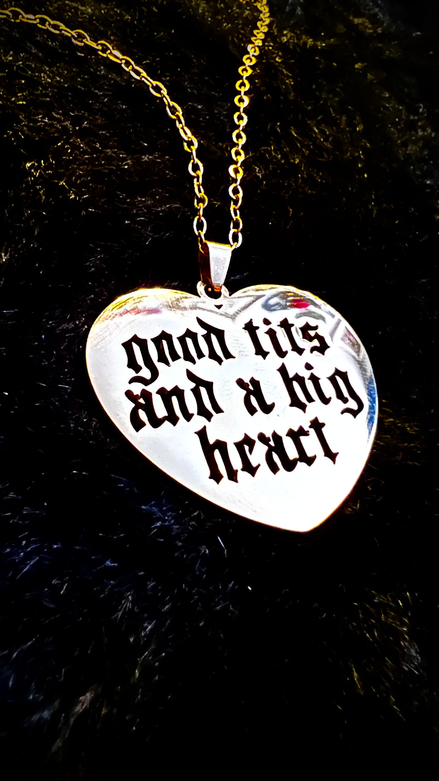 BIG HEART - Kette - gold/silber
