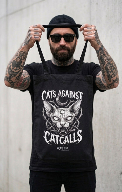 CAT AGAINST CATCALLS - Beutel - schwarz
