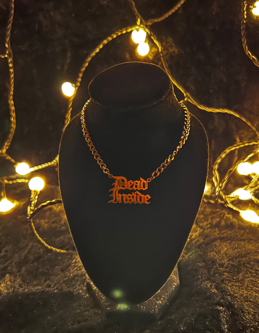 DEAD INSIDE  Kette - gold/silber