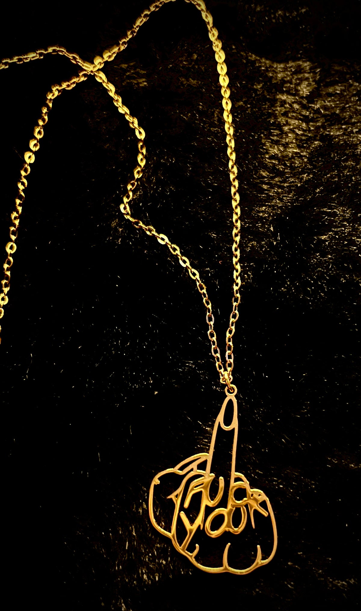 FUCK YOU - Kette - gold/silber