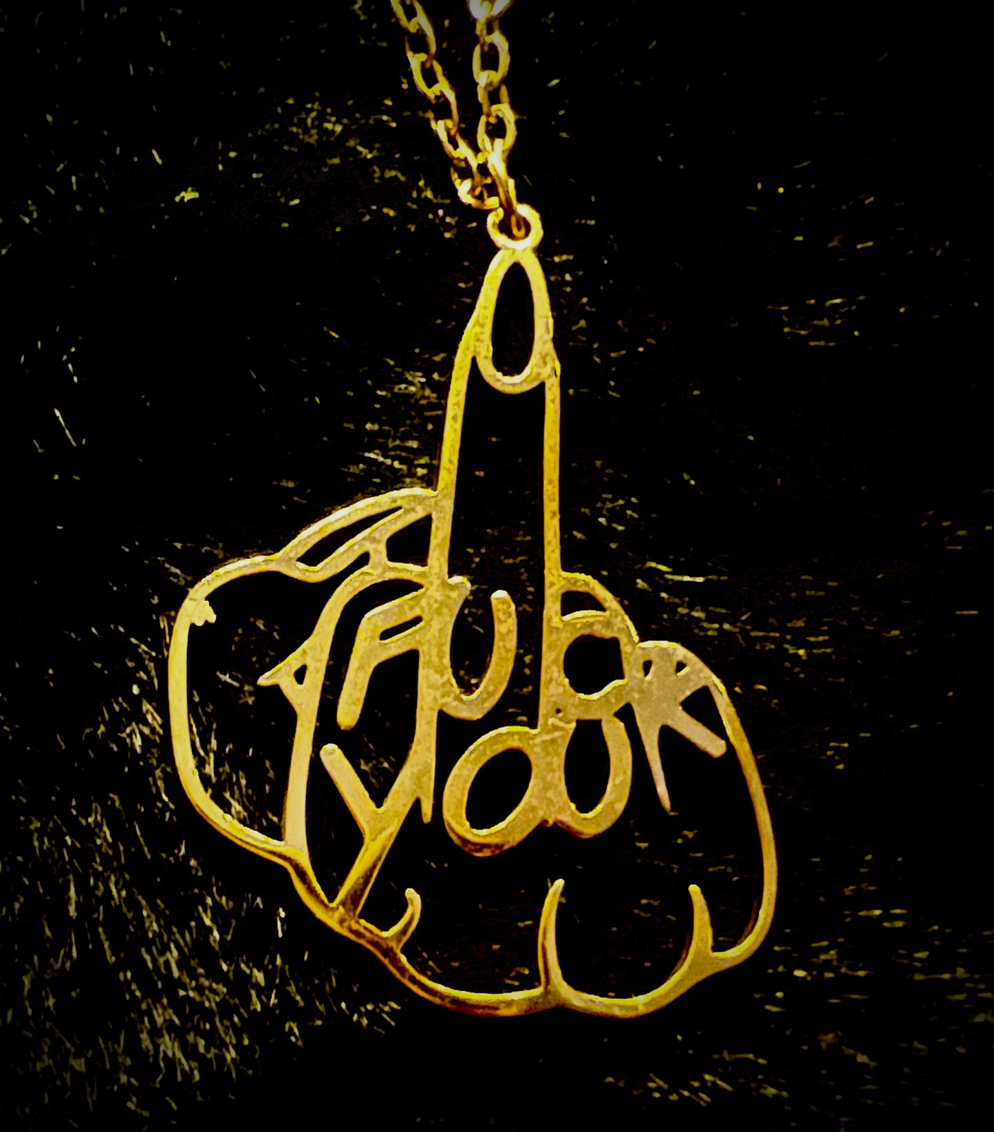 FUCK YOU - Kette - gold/silber
