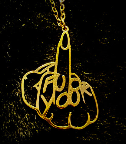 FUCK YOU - Kette - gold/silber