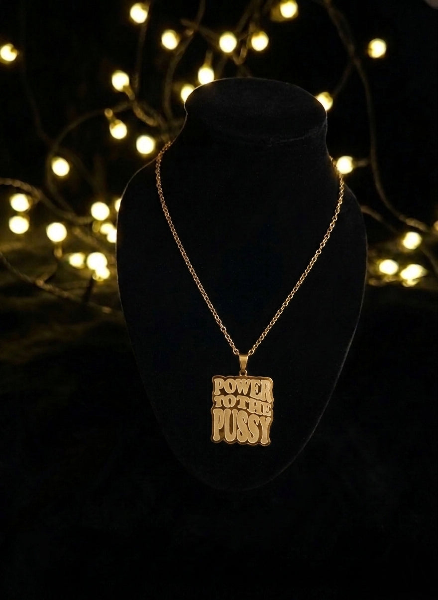 PUSSY POWER Kette - gold/silber