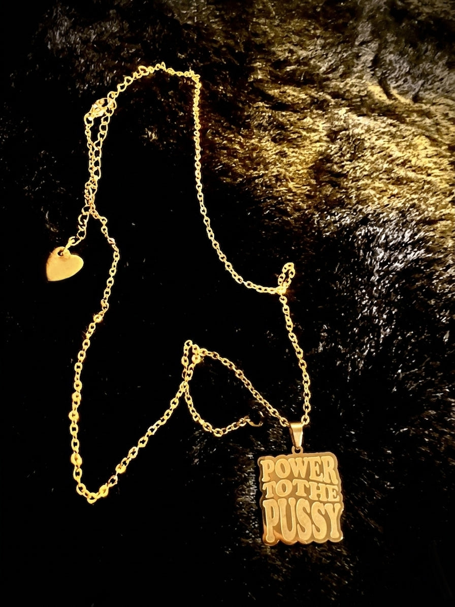 PUSSY POWER Kette - gold/silber
