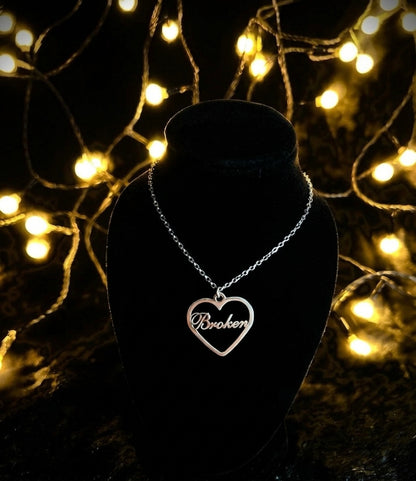 BROKEN HEART Kette - gold/silber