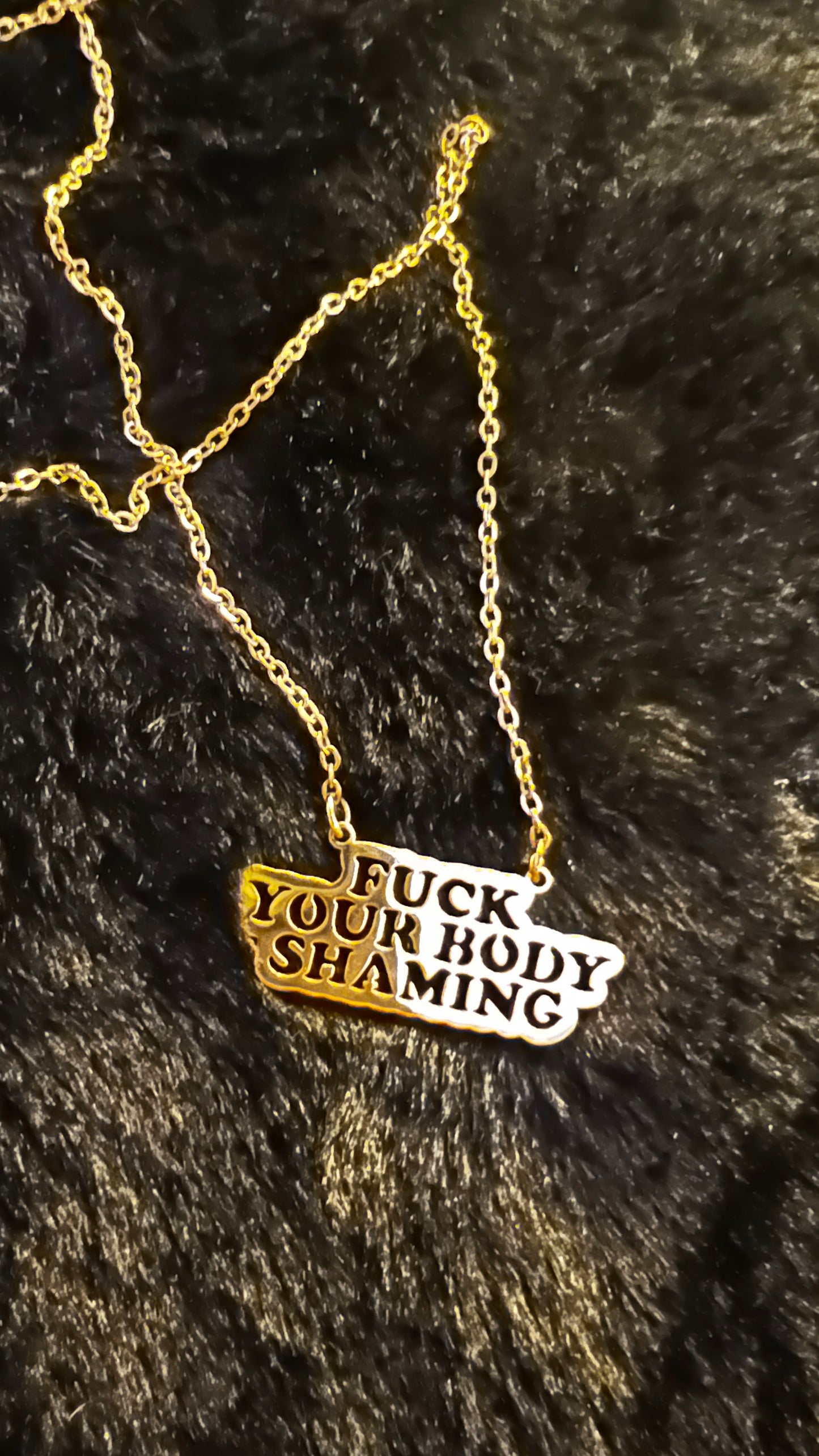 FUCK BODYSHAMING - Kette - gold/silber