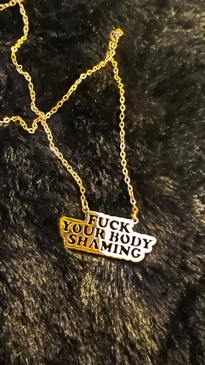 FUCK BODYSHAMING - Kette - gold/silber