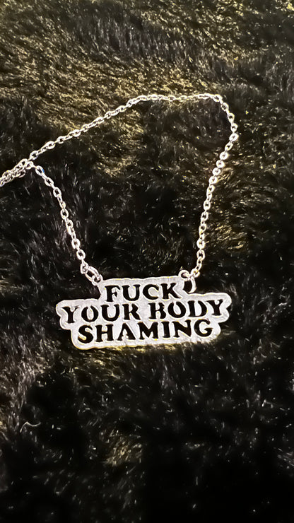 FUCK BODYSHAMING - Kette - gold/silber