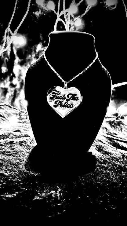 F*CK THE P*LICE - Kette - gold/silber