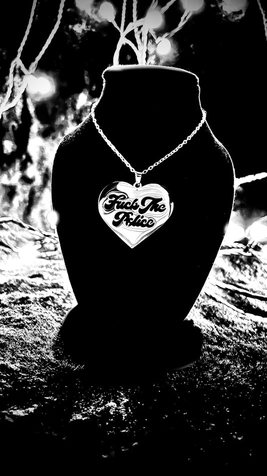 F*CK THE P*LICE - Kette - gold/silber