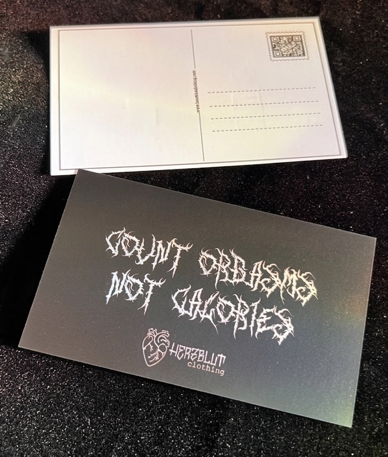 COUNT ORGASMS - Mini-Postkarte