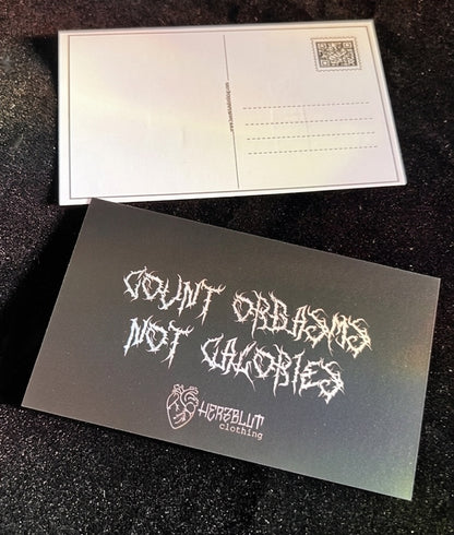 COUNT ORGASMS - Mini-Postkarte