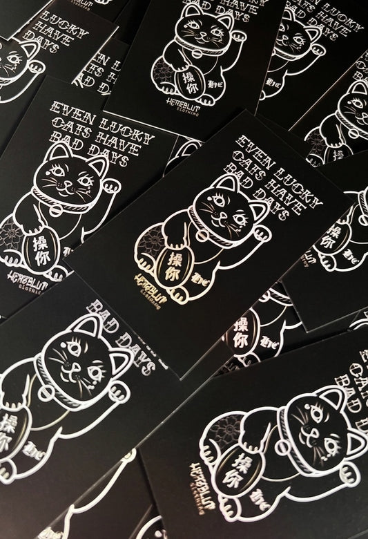 LUCKY CAT - Mini-Postkarte