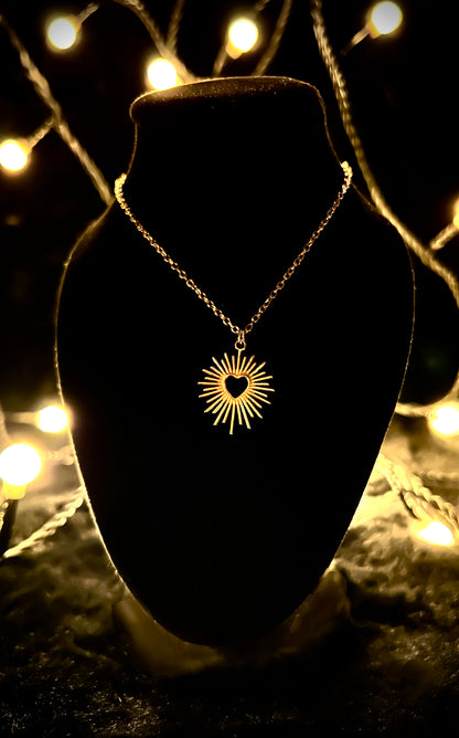 RADIANT HEART - Kette - gold/silber