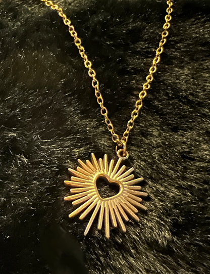 RADIANT HEART - Kette - gold/silber