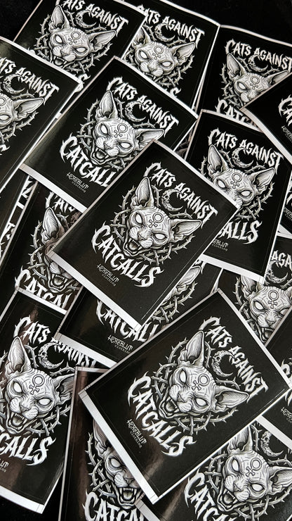 CAT AGAINST CATCALLS - Sticker