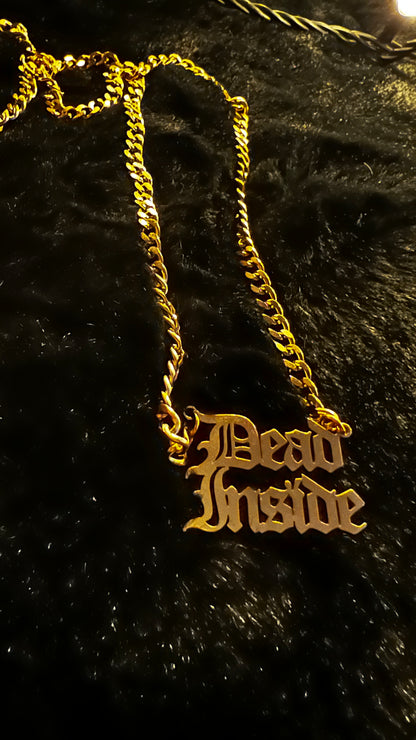 DEAD INSIDE  Kette - gold/silber