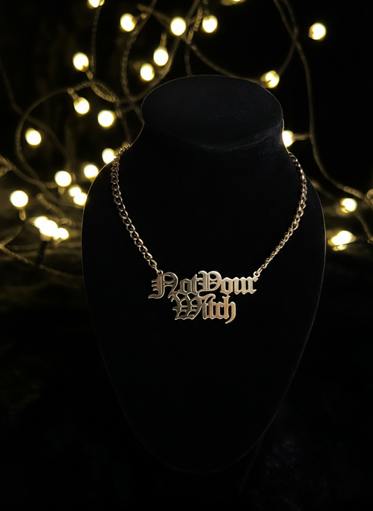 NOT YOUR WITCH Kette - gold/silber