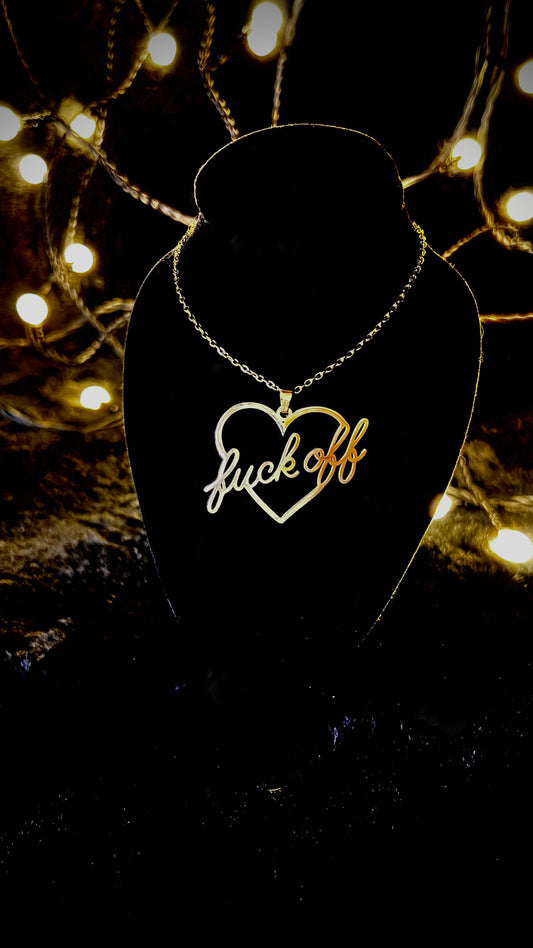 FUCK OFF Kette - gold/silber
