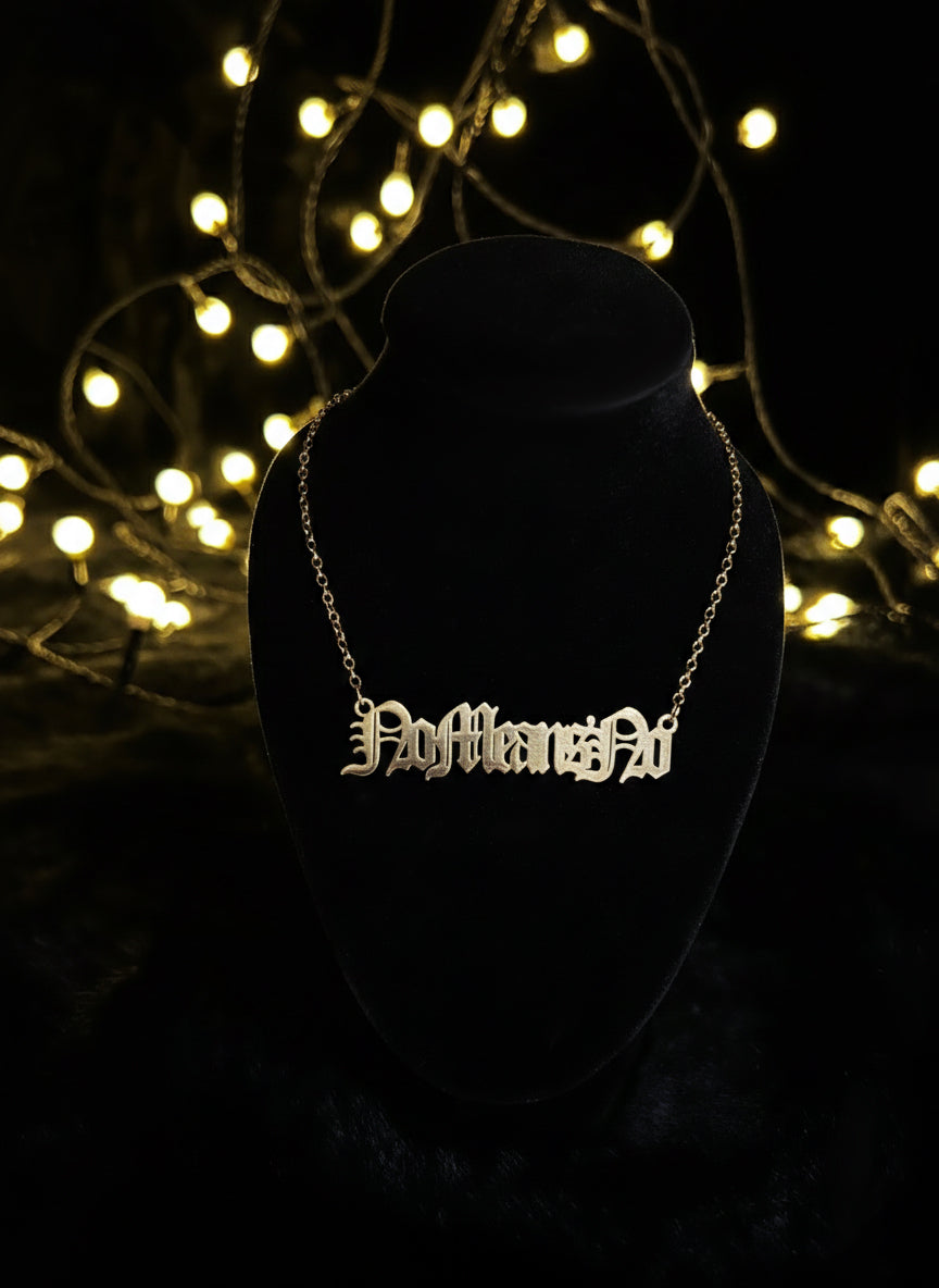 NO MEANS NO Kette - Gold