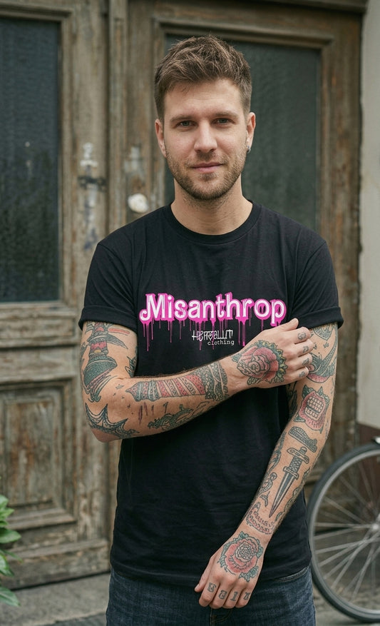 MISANTHROP PINK DOLL - T-Shirt - schwarz