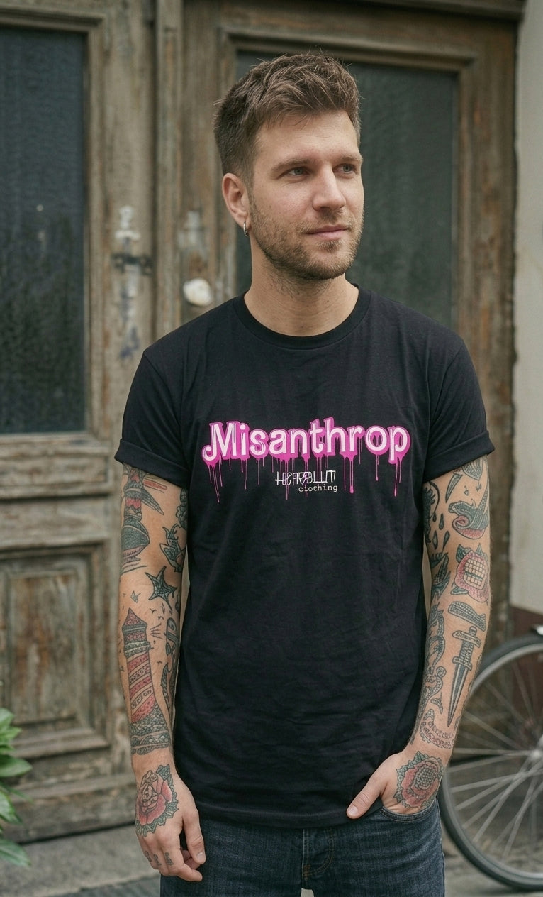 MISANTHROP PINK DOLL - T-Shirt - schwarz