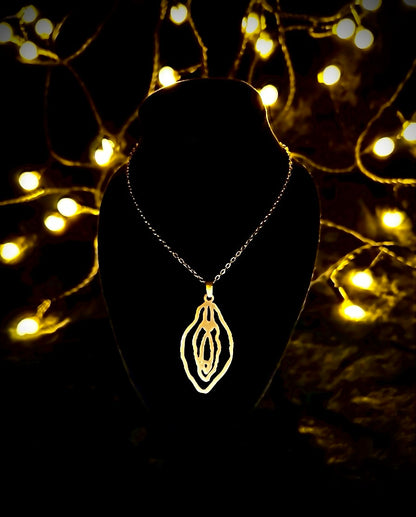 VULVA Kette - gold/silber
