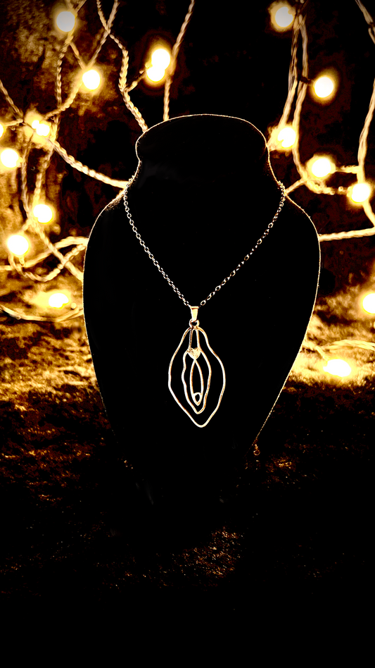 VULVA Kette - gold/silber